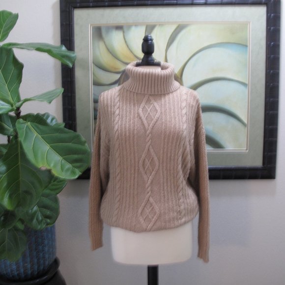 TORRID Beige Cable Knit Turtleneck Sweater - Picture 9 of 9